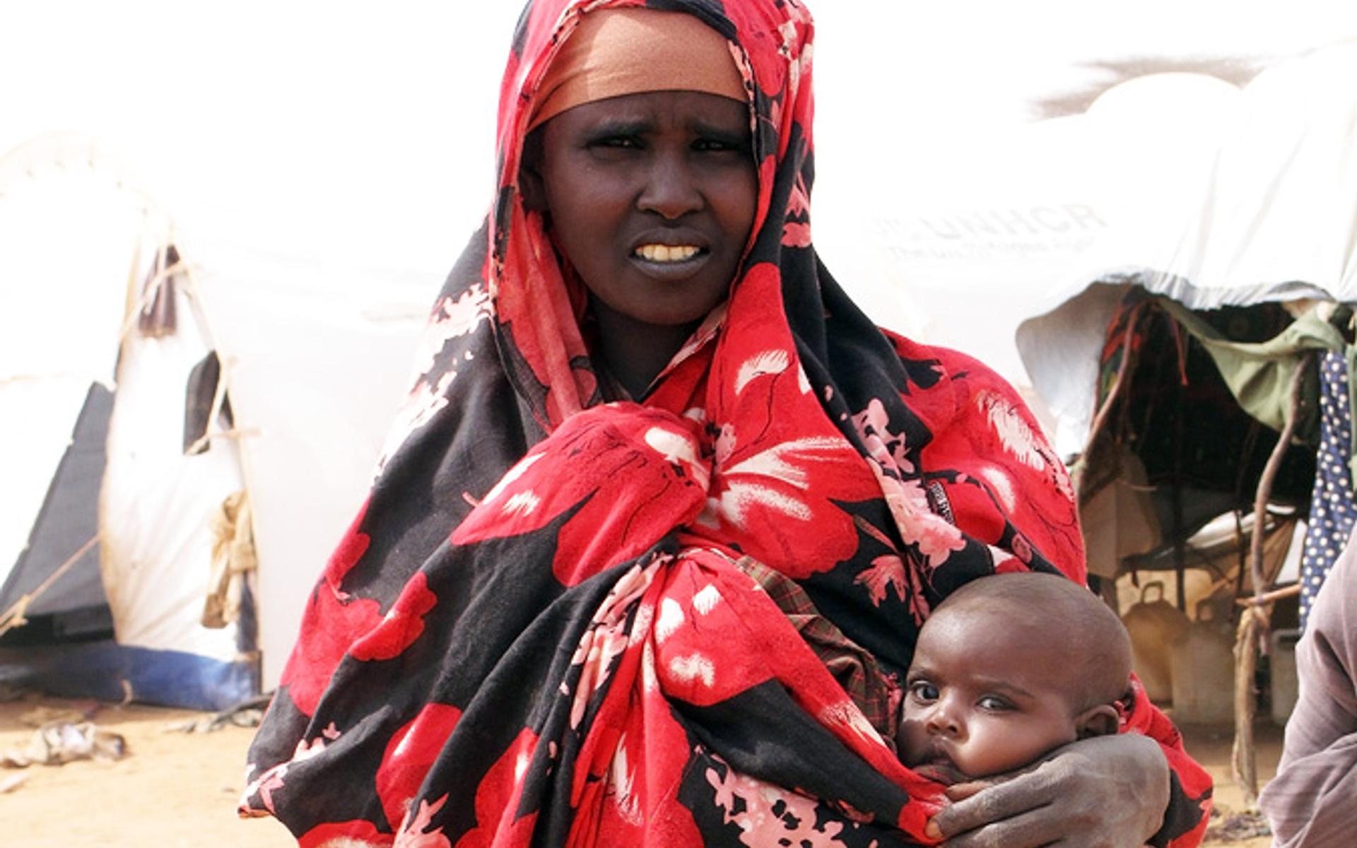 Somalierin in Flüchtlingslager