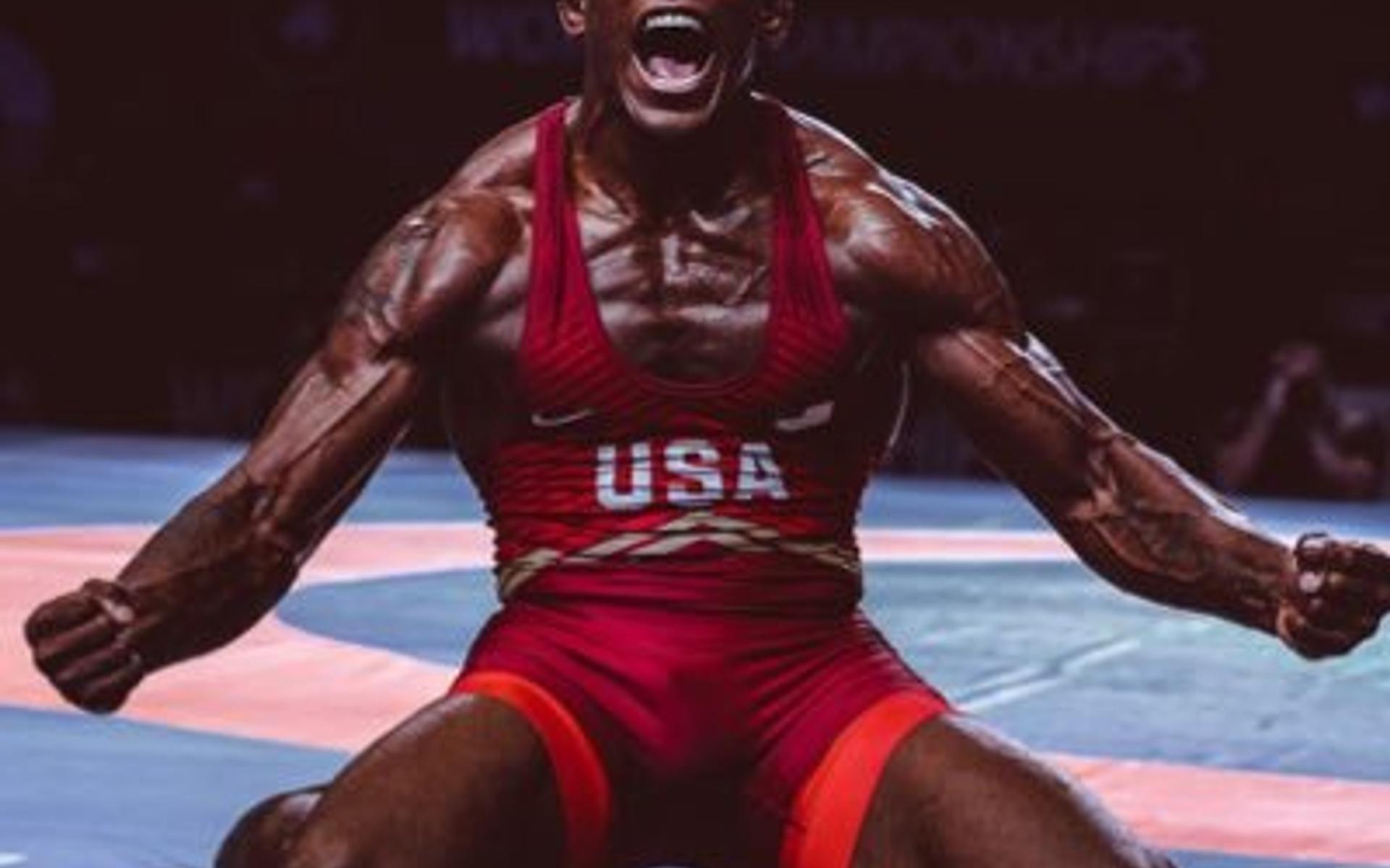 J'den Cox nach einem Wettkampf