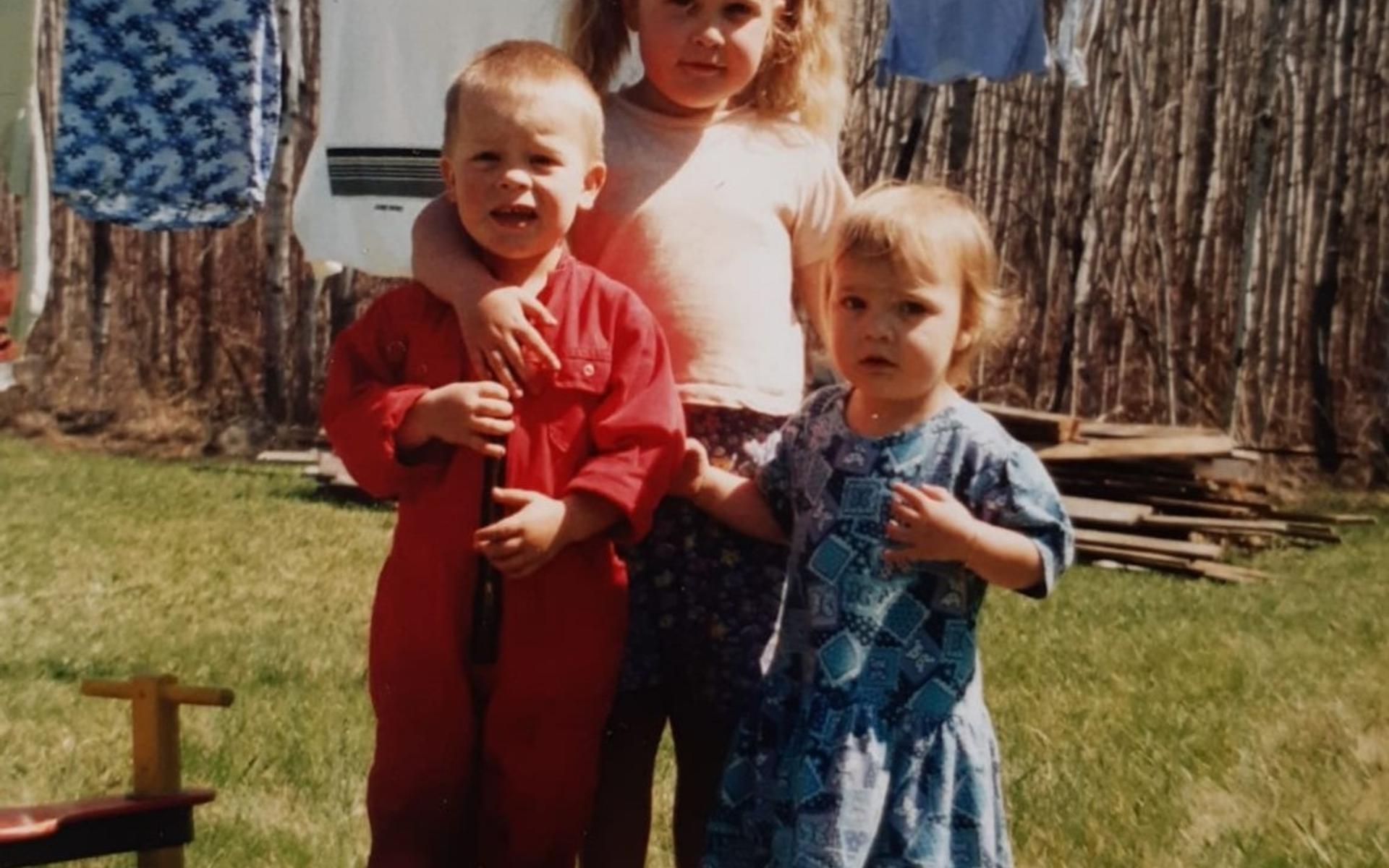 Die drei Kinder Caroline, Nicolas und Vivianne