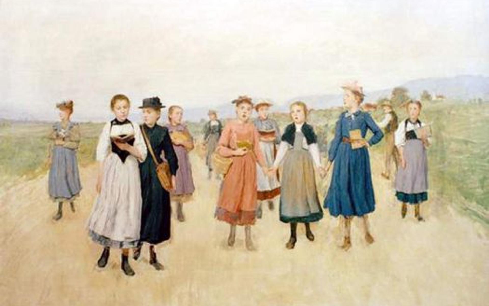 Die Konfirmandinnen von Müntschemier