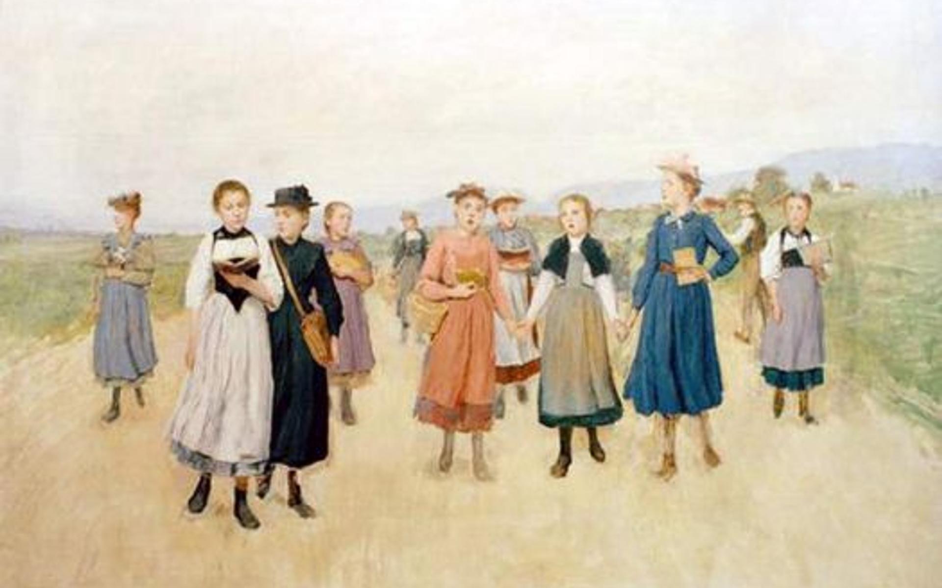 Die Konfirmandinnen von Müntschemier