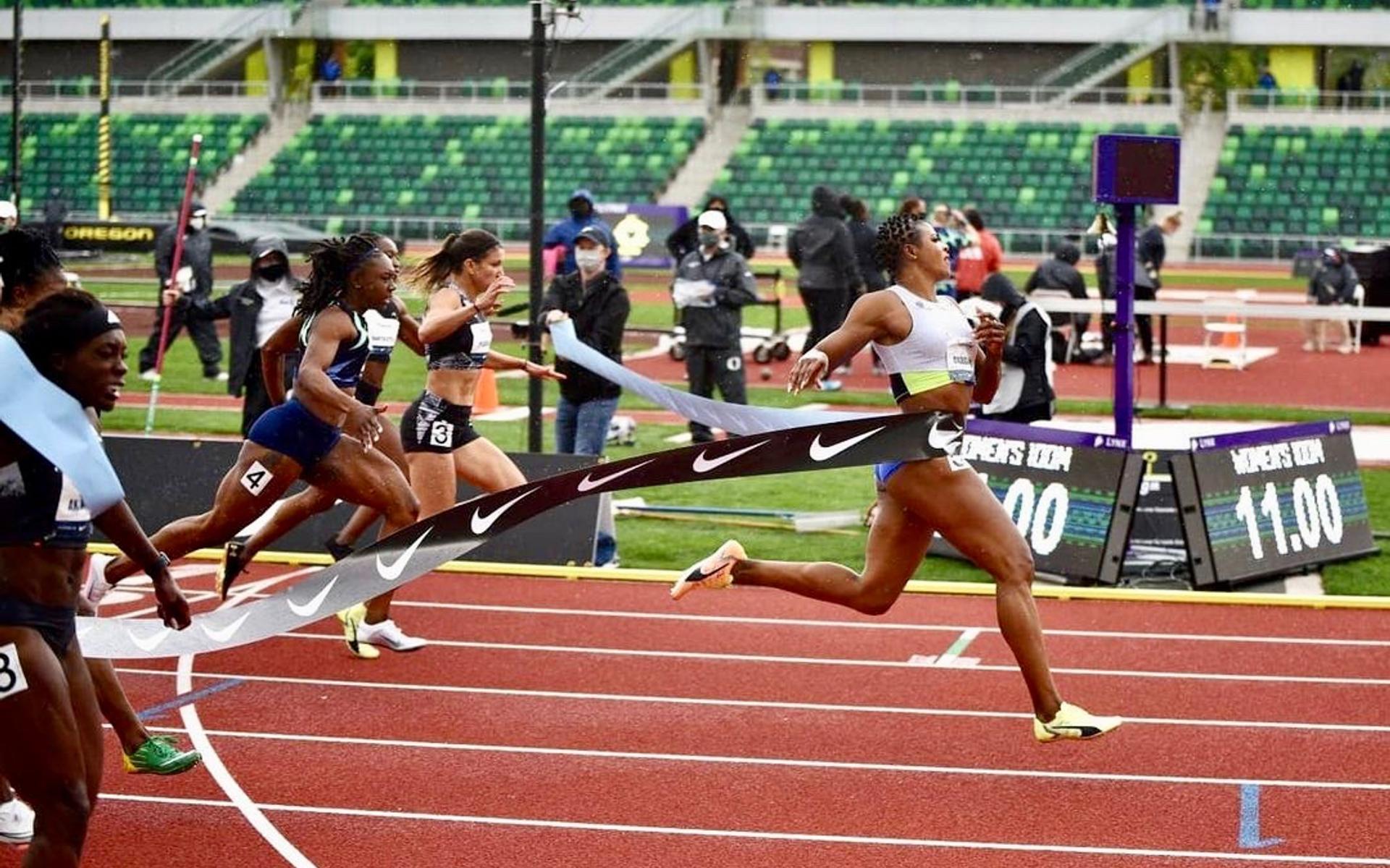 Blessing Okagbare gewinnt einen Lauf