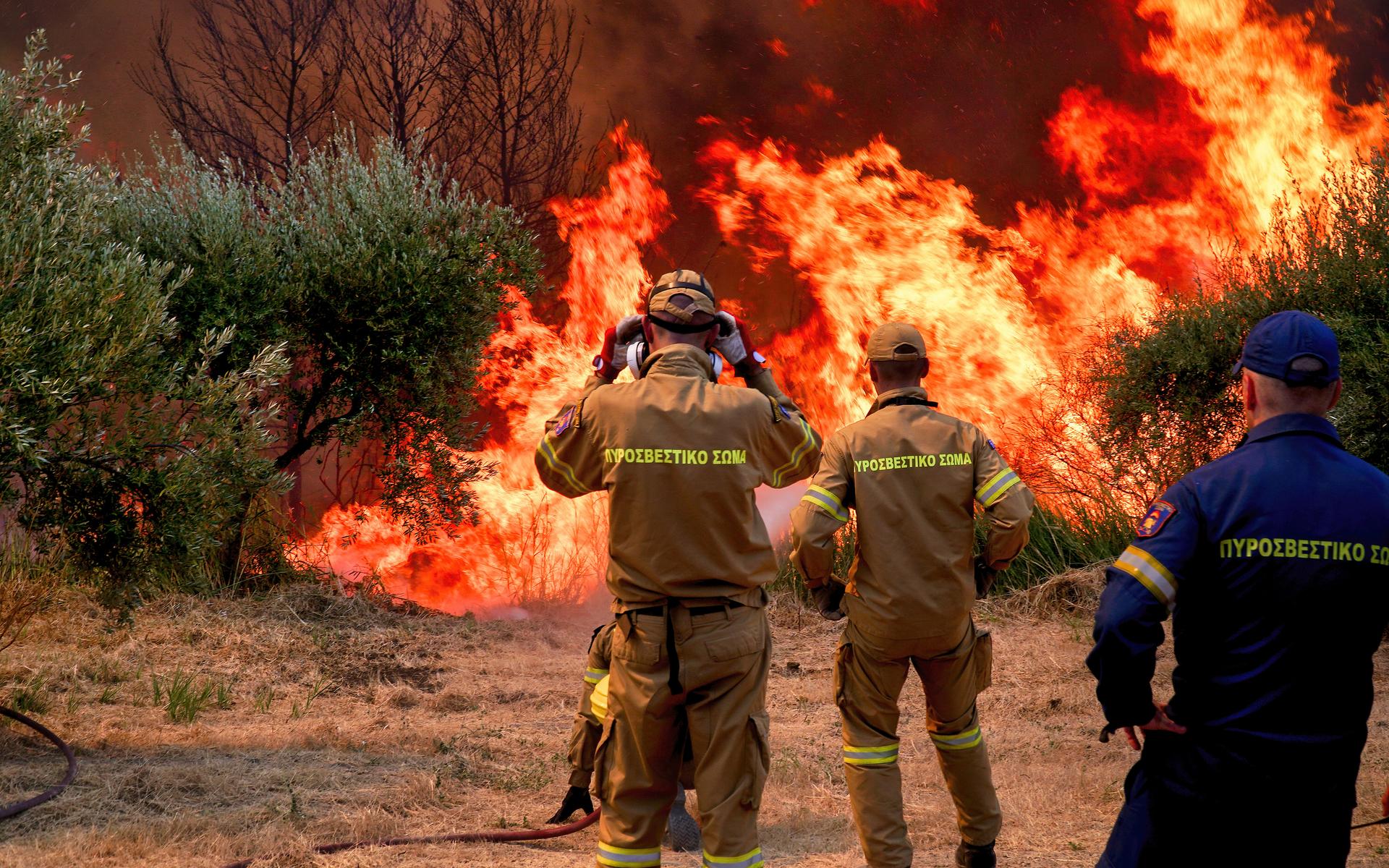 Brand auf der Peloponnes, Griechenland, im August 2021