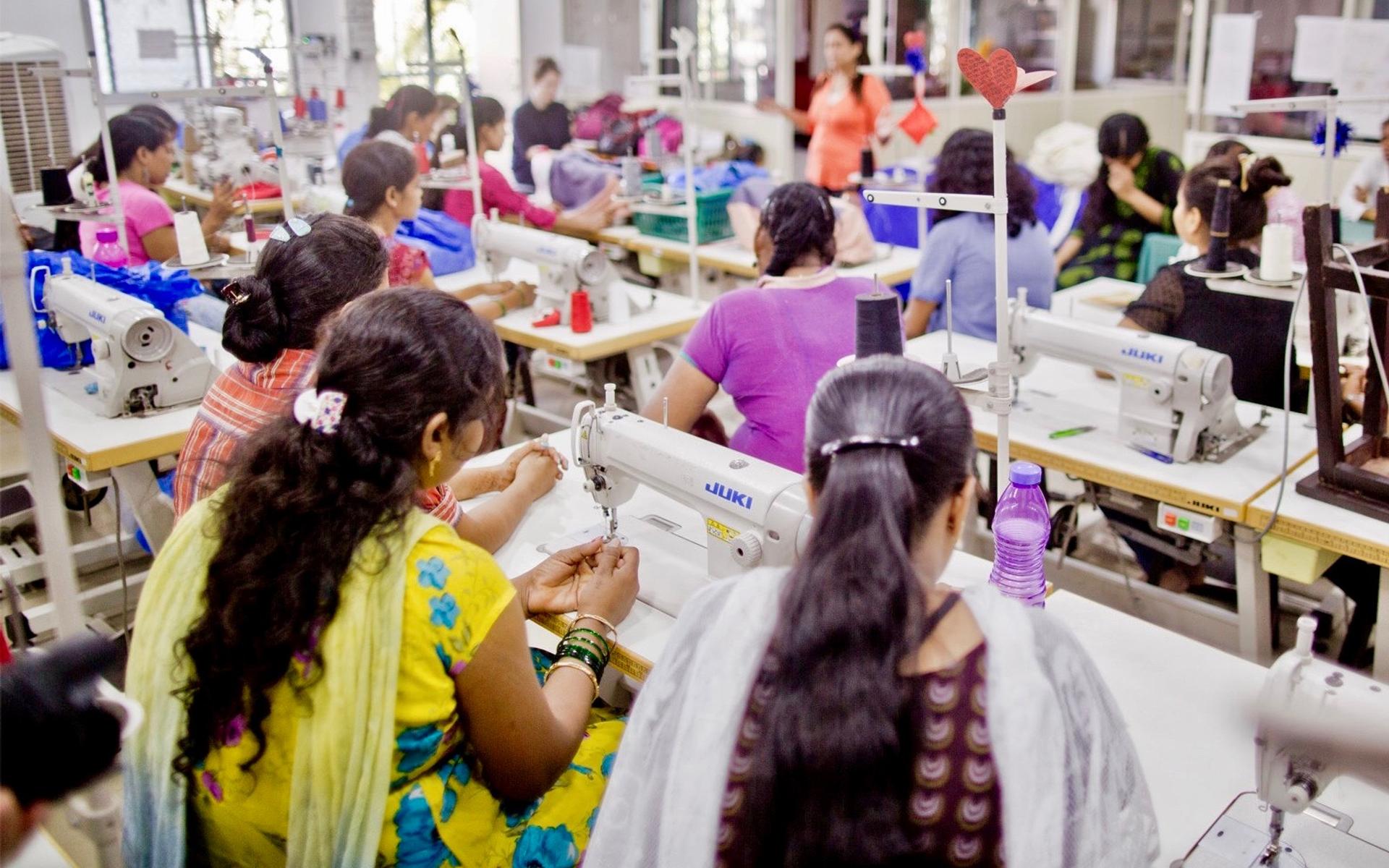 Produktion fairer Kleidung in Indien