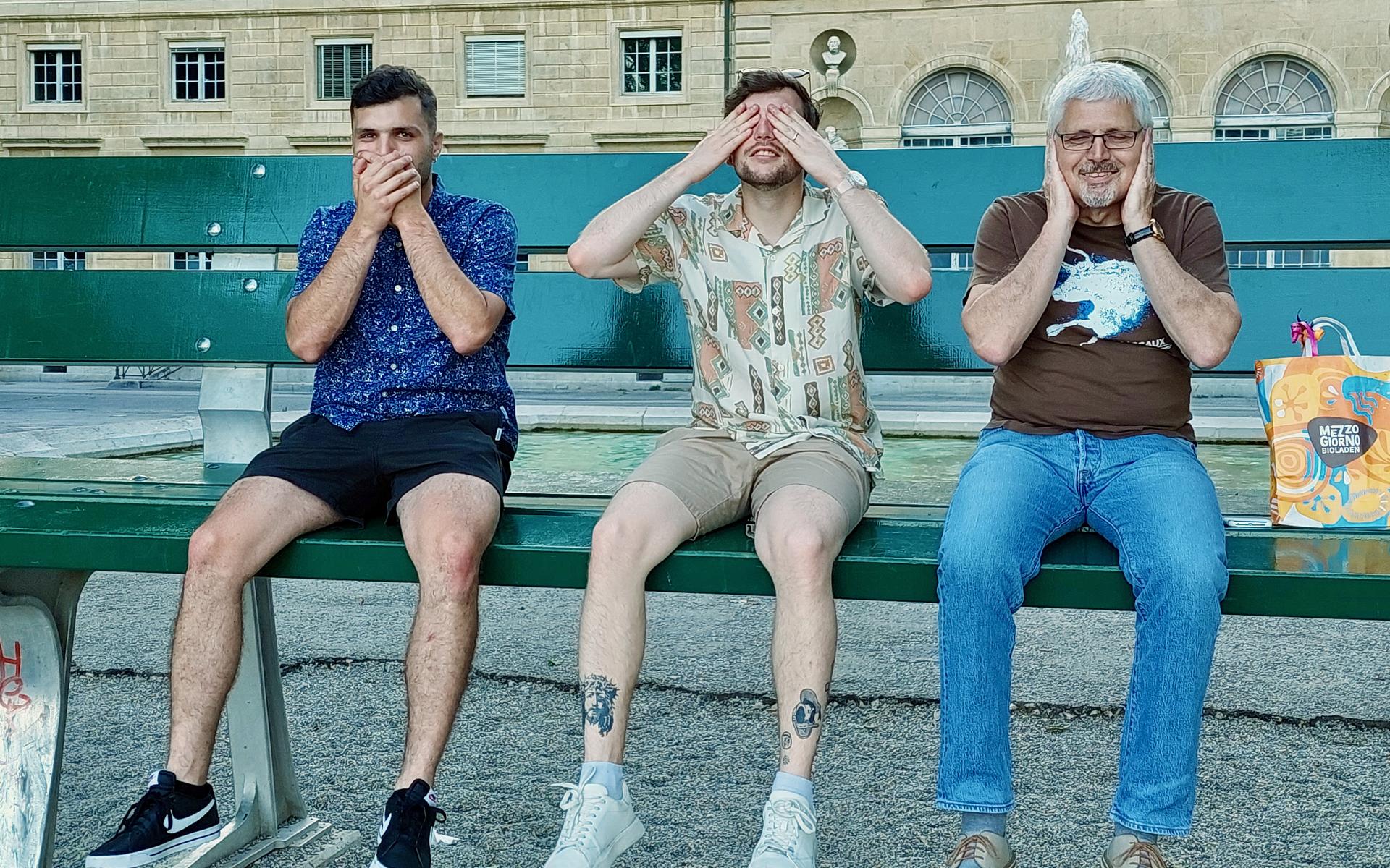 Roland Bühlmann mit seinen Söhnen Fabian und Cédric (v.r.n.l)
