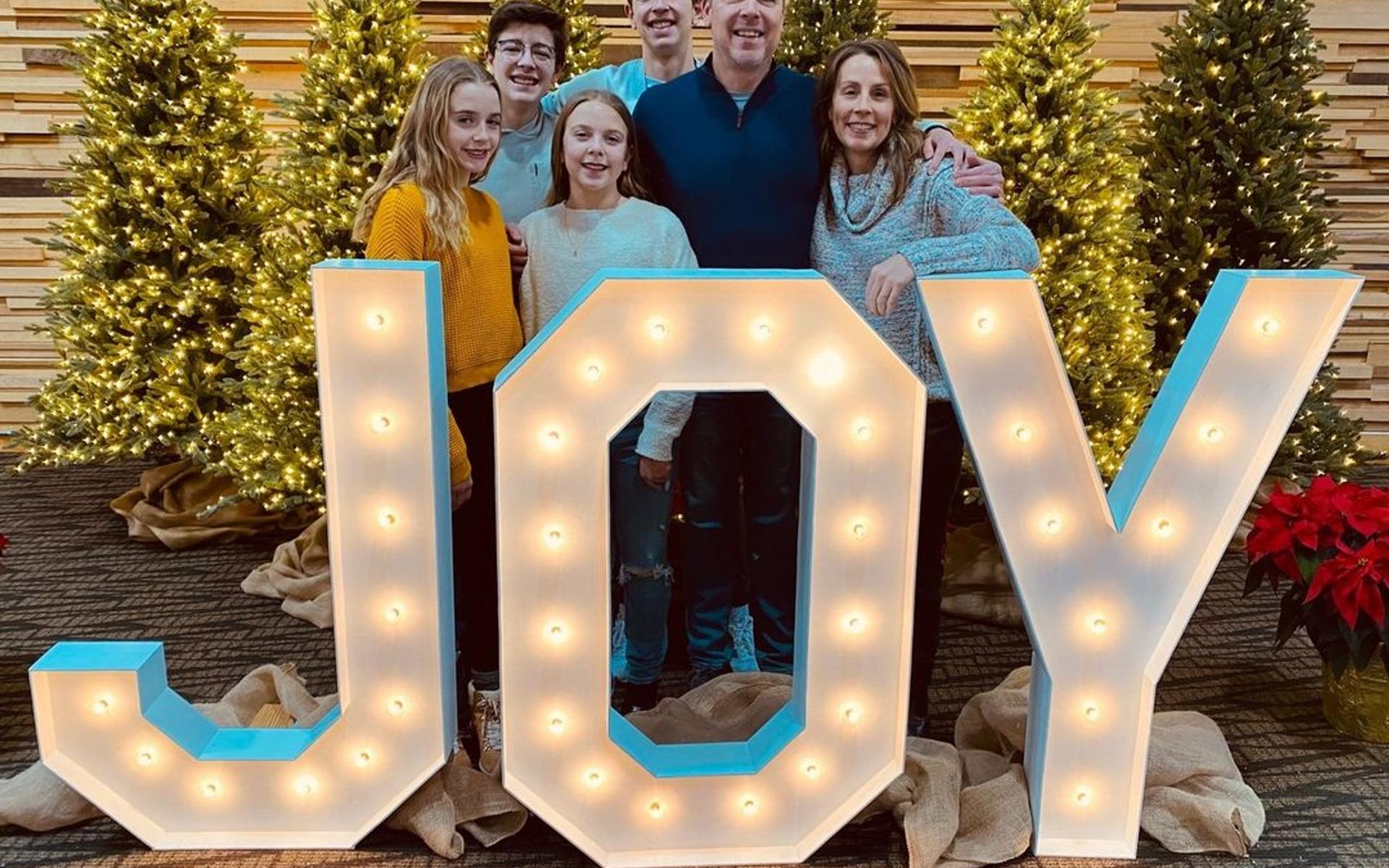 Alli Patterson mit ihrer Familie