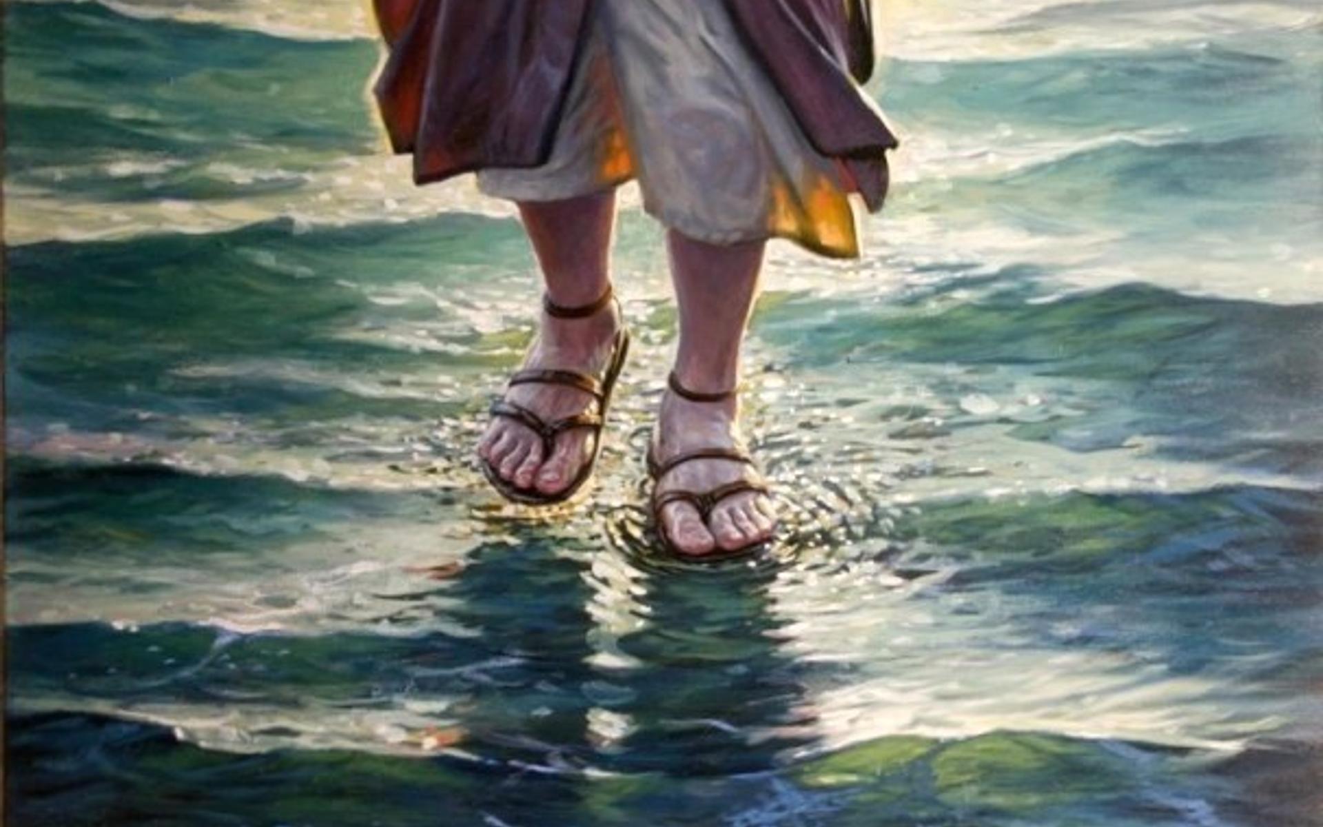 Auf dem Wasser laufen