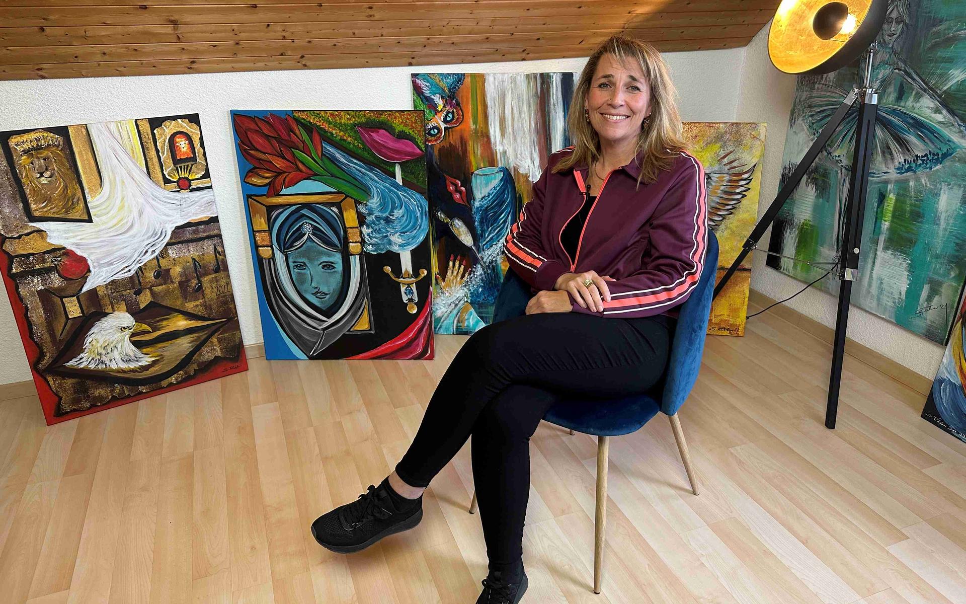 Sandra Räber in ihrem Atelier