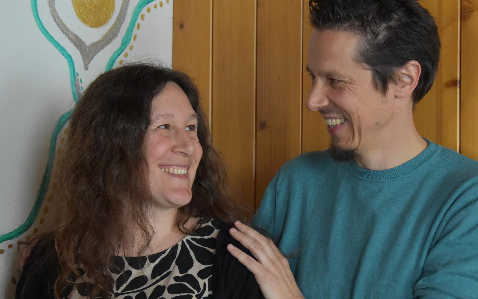 Miriam Zehr mit ihrem Ehemann Remo