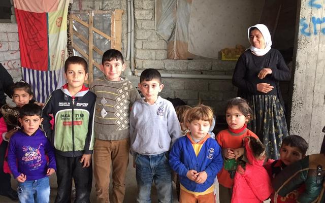 Irakisches Kinder in Flüchtlingslager