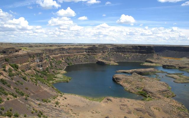 Dry Falls, durch die Missoula-Fluten gebildete ehemalige Wasserfälle