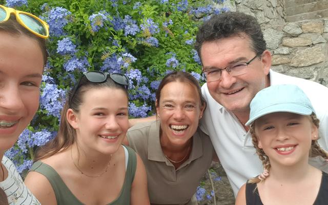 Josef Lingenhöle mit seiner Familie