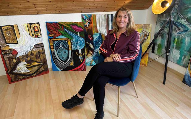Sandra Räber in ihrem Atelier